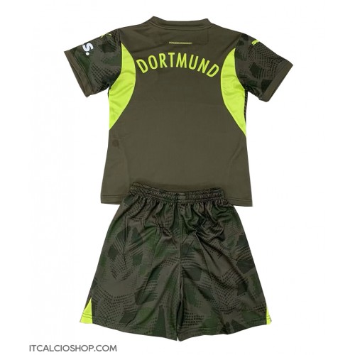 Borussia Dortmund Portiere Seconda Maglia Bambino 2024-25 Manica Corta (+ Pantaloni corti)
